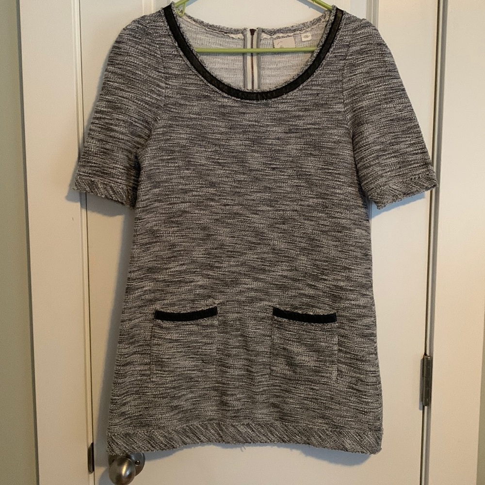 Anthropologie 9-H15 S’Cl Gray Soft Tweed Mini Dress
